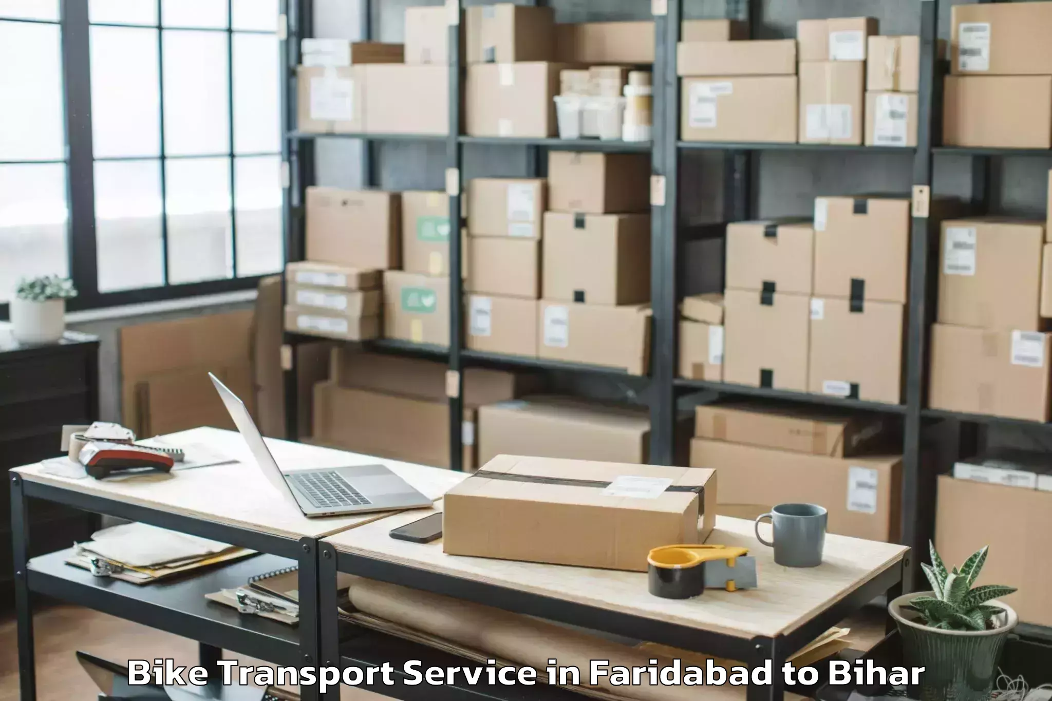 Professional Faridabad to Belaganj Bike Transport